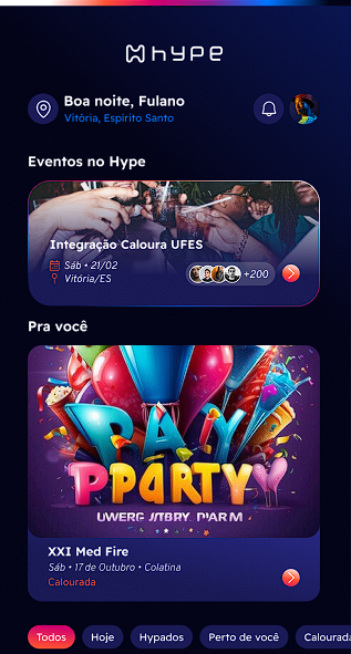 App Hype Eventos